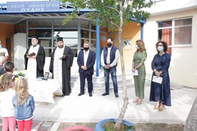 Στους αγιασμούς των σχολείων της Πύλης ο Κώστας Μαράβας