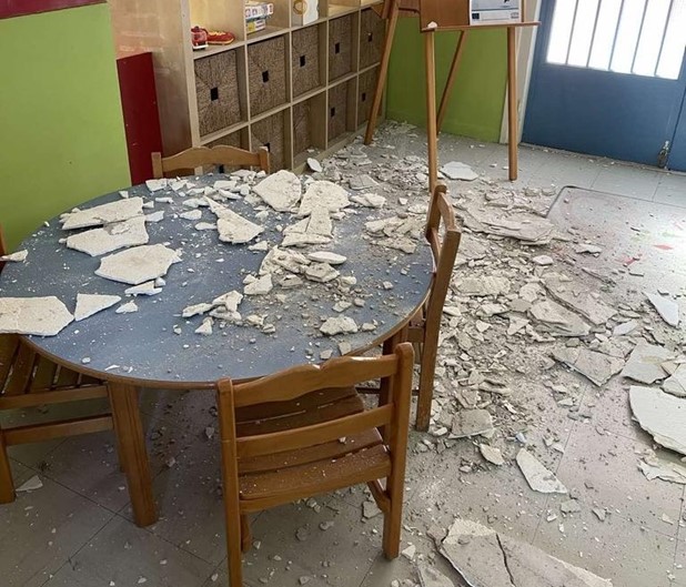 Λαϊκή Συσπείρωση: Κατέρρευσε τμήμα της οροφής στο 2ο παιδικό σταθμό Τρικκαίων